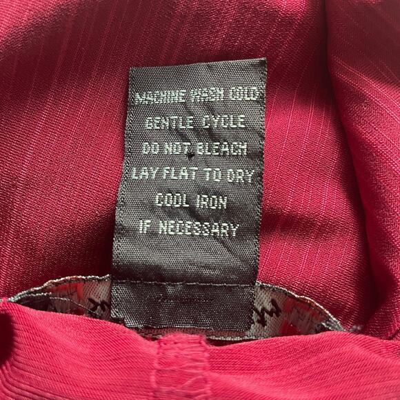 Y2K Top Plus Size 3X Red Black Layered Drapey Silver Rhinestone Bling Goth Indie - Picture 8 of 10